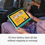 Fire HD 10 Kids Pro tablet, ages 6-12. Bright 10.1" HD screen, includes ad-free content,