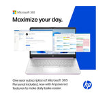 HP 14" Business Laptop Computer with 1-Year Office 365, Intel Quad-Core N150 Processor, 4GB RAM 640GB Storage (128GB UFS+512GB SD Card), Windows 11 Home, PLUSERA Earphones, Honey Lavender