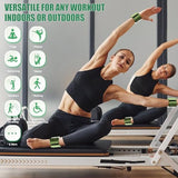 INDEPANDIA Wrist & Ankle Weights for Women and Men, 2lbs Pair Adjustable Silicone Weighted Bangles for Arm & Leg Workouts, Gradient Green
