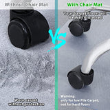 Office Chair Mat for Low Pile Carpet with Lip, Heavy Duty Floor Mats PVC Carpet Protector for Home Office