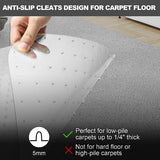 Chair Mat for Carpet- Low Pile (1/4" Thick) Carpet Protector for Office Gaming Computer Desk Chair