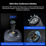 360 Pro Conference Room Camera and Microphone 2026 Upgrade, 3 AI Video Modes, Conference Webcam with Noise Suppression, All in One Webcam