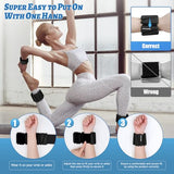 BECOJADDE Ankle Weights Set of 2 (1 lb Each) Adjustable Wrist Weights for Women Men Wearable Arm Leg Weight for Pilates, Running, Walking, Workout, Yoga, Black