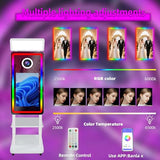 40" Magic Mirror Photo Booth Machine with Instant Printer,21.5inch Interactive