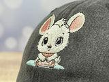GDIQ Bunny Baseball Hat for Kids, Cute Rabbit Gifts for Boys Girls