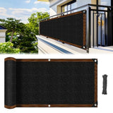 Fence Privacy Screen - RAINFLOW 3'X10' Black Privacy Fence Screen Outdoor Shade Balcony Decor Plastic