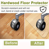 Transparent Vinyl Carpet Protector Roll - Heavy Du Office Chair Mat for Wood