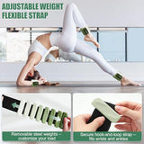 INDEPANDIA Wrist & Ankle Weights for Women and Men, 4lbs Pair Adjustable Silicone Weighted Bangles for Arm & Leg Workouts, Gradient Green