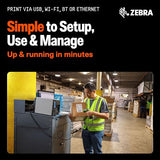 Zebra ZT231 Thermal Industrial Printer 4"| 203 DPI | No Ink Required | USB, Serial, Etherne