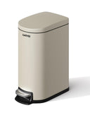 Garvee 2.6 gal / 10 L Metal Bathroom Trash Can with Lid, Slim Waterproof Garbage Can for Bedroom