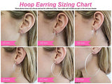 14K Gold Hoop Earrings, 4mm Thick
