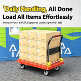 Push Cart Dolly Platform Truck Hand Truck Duty Flatbed