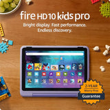 Fire HD 10 Kids Pro tablet, ages 6-12. Bright 10.1" HD screen, includes ad-free content,