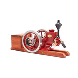 MechPuConToy Hit and Miss Engine Kit That Runs, HM-01 KIT Engine Model + Metal 4-SWheel Steering Flatbed Transport Cart + Accessory Triad + (CDI Igniter + Spark Plug) Kit