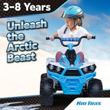 Kid Trax 12V ATV for Boys and Girl Toys - Toddler Ride On ATV, Kids' Electric Vehicle, ATV Quad Car Toy w/ 2 Speed, Led Headlights, Four Wheelers Ride On Toy, Max Weight 77 lb, Ages 3-8, ICE Blue