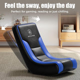 GTPLAYER Floor Rocker Gaming Chair – Adjustable Angle Limiter, Ultra Lightweight Ergonomic Floor Rocking Game Seat for Gaming and Lounging, Blue