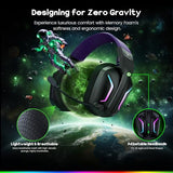 Wireless Gaming Headset for PS5, PS4, PC, Laptop, Mac & Switch, Dual Low-Latency 2.4GHz USB/Type-C,