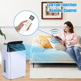 14000 BTU Portable Air Conditioner Cools up to 750 Sq.Ft, 3-in-1 Quiet Portable AC Unit with Remote Control & Installation Kits for Large Room, 3 Speed, Auto Swing, 24H Timer