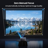 HAPPRUN 3000 ANSI Lumens Outdoor Projector with Official Google TV