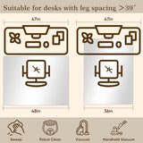 Tempered Glass Office Chair Mat for Carpet & Hardwood Floor