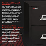 FireKing Vertical 2 Drawer Legal Fire Safe File Cabinet with Key Lock