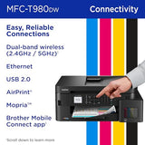 Brother INKvestment Tank 980 Wireless and Ethernet Color Inkjet All-in-One Printer with Multipurpose Tray
