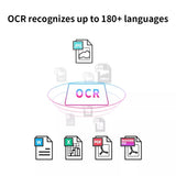 QERTYHJK Portable 13MP Book Scanner Flatten Curve Technology Capture Max A3 Document Fast Scan for Office Library School
