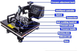 Heat Press Machine，38X38 5 in 1 Combo Heat Press Machine,Sublimation/Heat Press,Heat Transfer Machine for Mug