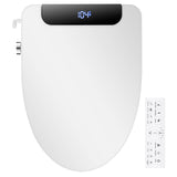 IYTATA Electric Bidet Toilet Seat, Elongated, Warm Water with Air Dryer, Heated Seat and Slow Close Lid, Adjustable Water Temperature, Front and Rear Wash, LED Nightlight, Wireless Remote, Black, 102