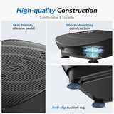 MERACH Vibration Plate Exercise Machine, Whole Body Workout Equipment for Women, Bluetooth and Silicone Pedal, Vibration Plate with Auto Mode, Vibrate Fitness Platform for Home (Black)