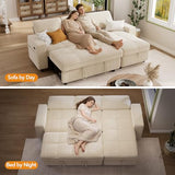 Vipbear Sectional Sleeper Couch with Pull Out Sofa Bed