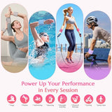 BECOJADDE Wrist Weights Ankle Weights for Women 1 Pair (1.1 lb Each) Silicone Magnetic Leg Arm Weighted Bracelet for Home Yoga Pilates, Pink Blush