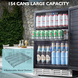 Kalamera 24 inch Stainless Steel Beverage Refrigerator, Outdoor Mini Fridge