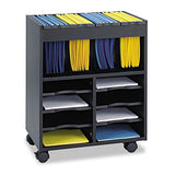 Safco Go Cart Mobile Cart, Rolling File Organizer, Includes 4