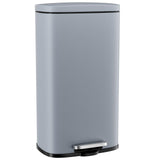 Arlopu 8/13.2 Gallon Step Trash Can, Stainless Steel Garbage Bin, Soft-Close Rubbish Bin with Removable Plastic Inner Bucket
