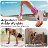 SE7EN Magnetic Ankle Weights for Women & Men | Set of 2 Weights (1 lb Each) | Adjustable Size Silicone Wirst & Leg Weights for Pilates