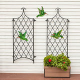 Voumsil Metal Hummingbird Wall Art Outdoor Hummingbird Decor Metal Fence Decorative Hummingbird Wall Hanging Decor Hand-made for Bird Bedroom Garden Patio Porch Fence 10 Inch…