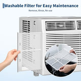 Garvee 6000 BTU Window AC Unit with Remote Control, Cools Rooms up to 250 Sq Ft, 3 Cooling & Fan Speeds Quiet Operation, Digital Display WIFI, Easy Install Kit, for Bedroom, Office