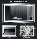 72"x36" LED Bathroom Mirror with Lights,Anti-Fog,3 Color Modes
