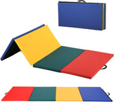 Tumbling Mats Gymnastics Tumbling Mats Foldable Foldable Yoga Mat Thick PU Leather Exercise Mat With Carrying Handles for home Workout outdoor Gymnastics Yoga Pilates BestMassage