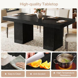 Tribesigns Dining Table for 4-6 People, 63 Inch Modern Rectangle Kitchen Table
