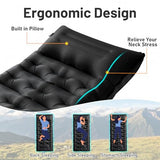 KASBAH Camping Sleeping Pad,Extra Wide 6 inch Thick Inflatable Sleeping Pads with Built-in Foot Pump and Pillow,Ultralight Camping Mat Gear for Outdoor Hiking,Camping
