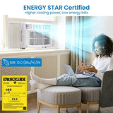 Window Air Conditioner, 10000 BTU Compact AC Unit, Energy Saving Window AC, Smart AC with 3 Modes Cool Dry Fan Speed Control,Cools Up to 450 Sq.Ft,115v Mini Air Conditioner for Bedroom,Office,Home