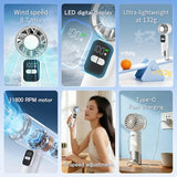 Handheld Mini Fan with Ice-Cooling for Commuting Desk Travel Camping Makeup