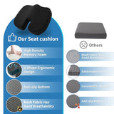 assountgh Seat Cushion &Office Chair Cushion,Lumbar Support Pillow for Office Chair,Ergonomic Memory Foam Non-Slip Office Chair