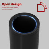 LEASYLIFE 12L/3.1GAL Black Modern Bathroom Trash Can,Small Metal Garbage Can for Bathroom, Bedroom,Children's Room, Powder Room,Hotel,Bank (12L-Black)