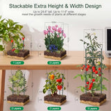 Plant Stakes for Indoor Plants Adjustable to 25" with Trellis & Clips