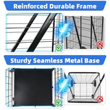 Folding Shopping Cart with Removable Waterproof Liner, 450LBS Capacity Grocery Cart with 39.5 Gal Dual Basket & 360° Swivel Wheels