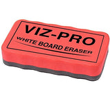 VIZ-PRO Dry Erase Board/Whiteboard, 96 x 48 Inches, Wall Mounted Board for School Office and Home, with 3 Colored Erasers