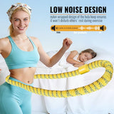SOHIDAS Soft Hula Hoop for Adults 3.3lb Weighted Hula Hoops for Women Weight Loss Pilates Equipment Infinity Hoop Soft Spring Weighted Hoop, Yellow
